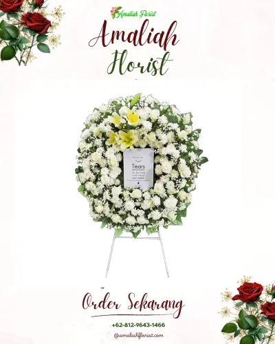 Krans Bunga Duka Cita di Pangongangan